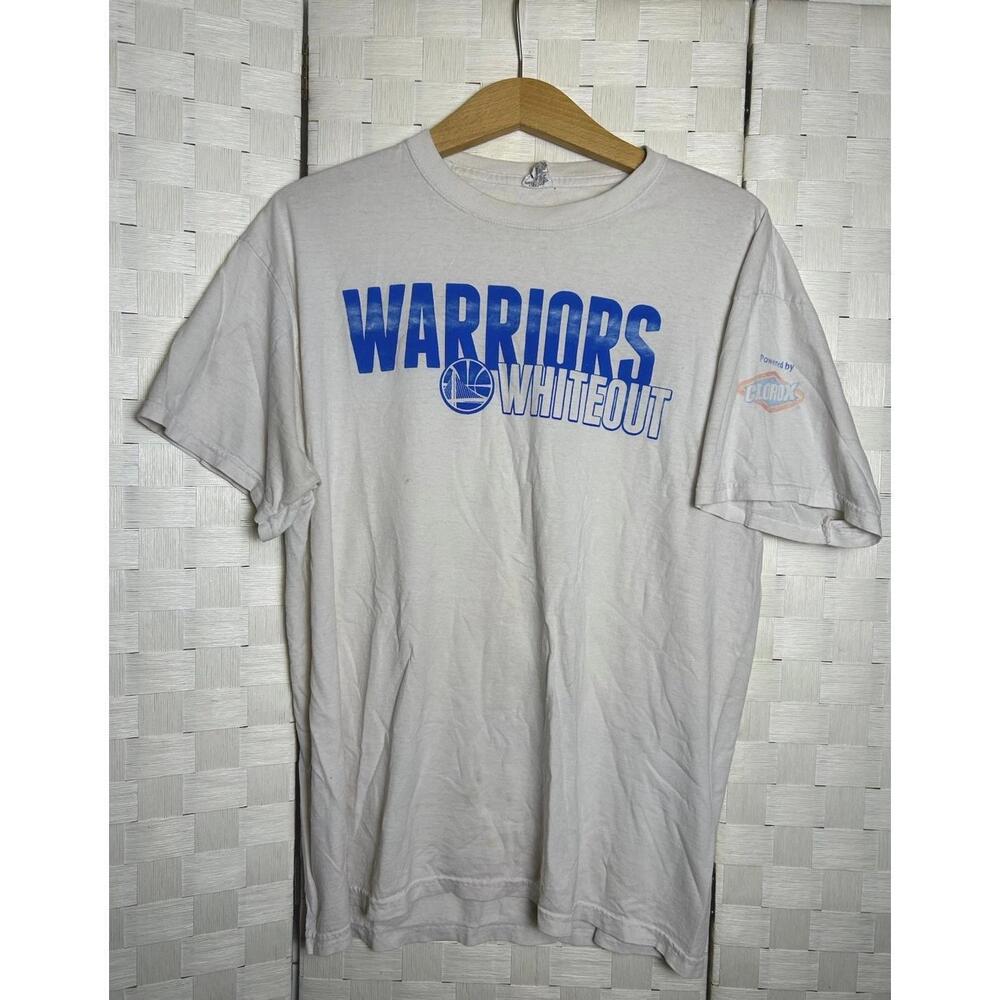 Golden State Warriors Oracle Arena White Out Clorox Nba Shirt Rare